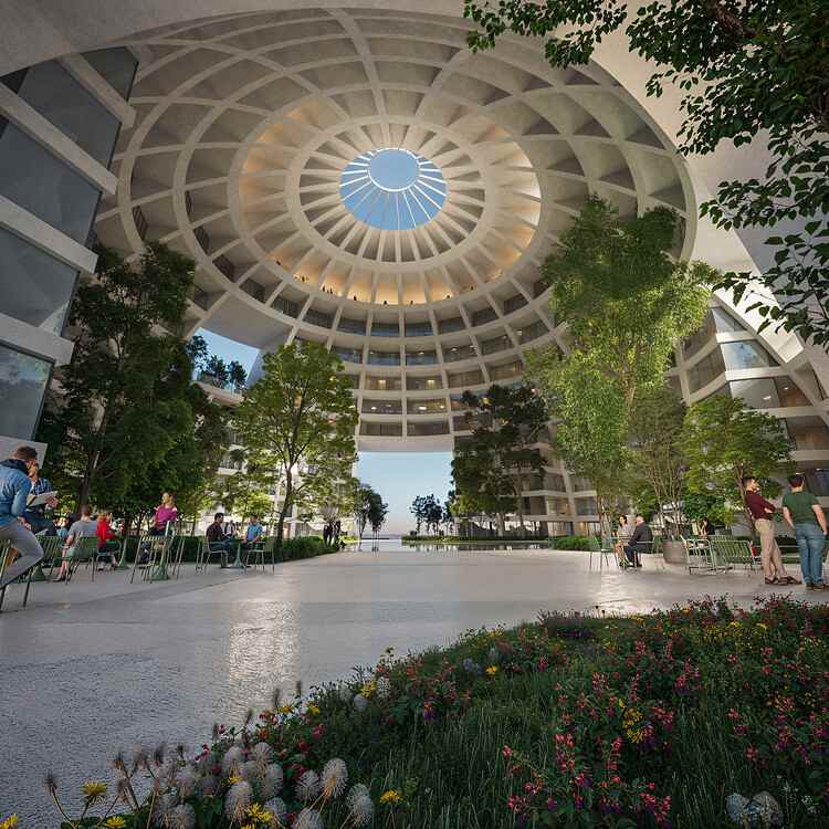 MVRDV 为地拉那新阿斯兰·鲁西（Asllan Rusi）体育宫设计球形地标建筑 - 4 的图像 10