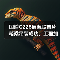 国道G228后海段首片箱梁吊装成功，工程加速驶入快车道（图2）