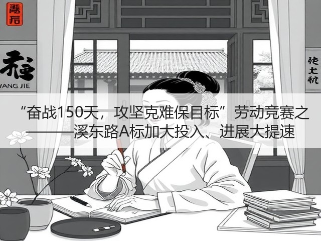 “奋战150天，攻坚克难保目标”劳动竞赛之 ———溪东路A标加大投入、进展大提速(图1)