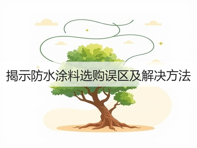 揭示防水涂料选购误区及解决方法(图1)