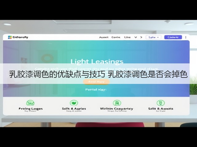 乳胶漆调色的优缺点与技巧 乳胶漆调色是否会掉色(图1) 乳胶漆调色的优缺点与技巧 乳胶漆调色是否会掉色(图1)