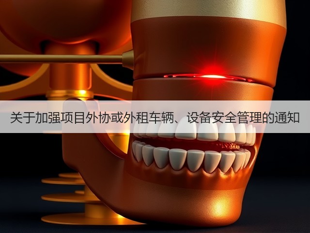 关于加强项目外协或外租车辆、设备安全管理的通知(图1)
