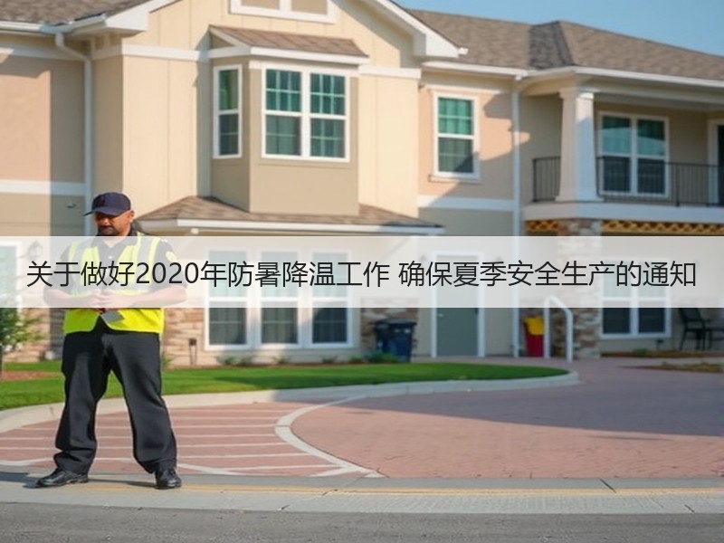关于做好2020年防暑降温工作 确保夏季安全生产的通知