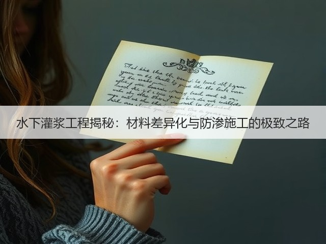 水下灌浆工程揭秘:材料差异化与防渗施工的极致之路(图2) 水下灌浆工程揭秘:材料差异化与防渗施工的极致之路(图2)