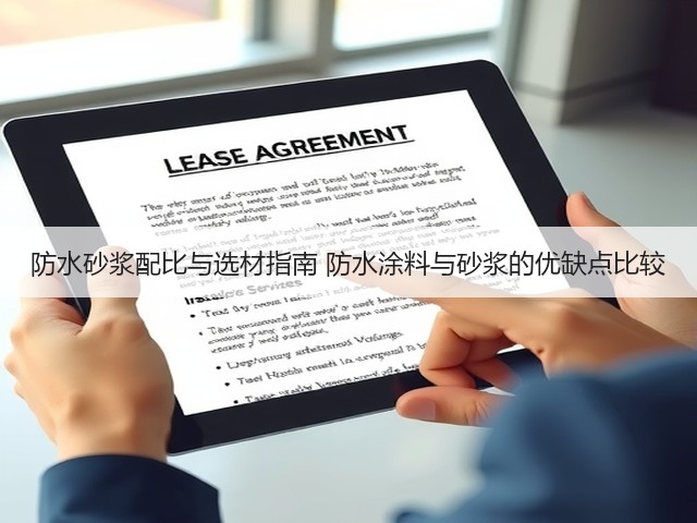 防水砂浆配比与选材指南 防水涂料与砂浆的优缺点比较(图1) 防水砂浆配比与选材指南 防水涂料与砂浆的优缺点比较(图1)