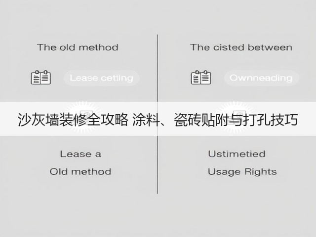 沙灰墙装修全攻略 涂料、瓷砖贴附与打孔技巧(图1)