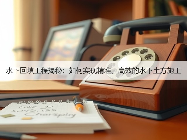 水下回填工程揭秘:如何实现精准、高效的水下土方施工(图3) 水下回填工程揭秘:如何实现精准、高效的水下土方施工(图3)