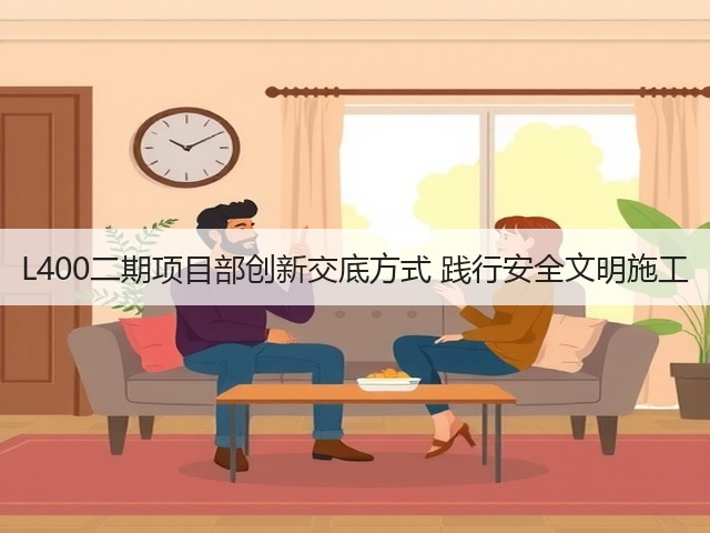 L400二期项目部创新交底方式 践行安全文明施工(图1) L400二期项目部创新交底方式 践行安全文明施工(图1)