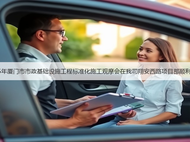 2015年厦门市市政基础设施工程标准化施工观摩会在我司翔安西路项目部顺利举行(图2) 2015年厦门市市政基础设施工程标准化施工观摩会在我司翔安西路项目部顺利举行(图2)