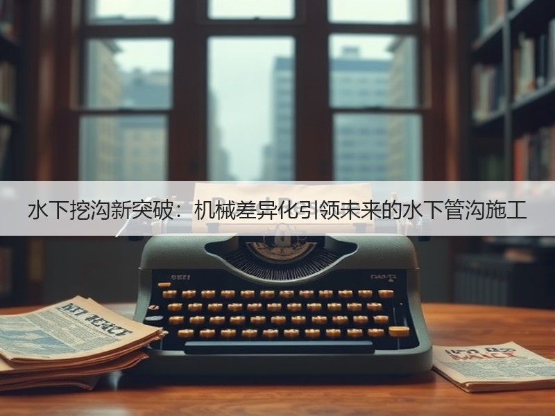 水下挖沟新突破:机械差异化引领未来的水下管沟施工 水下挖沟新突破:机械差异化引领未来的水下管沟施工