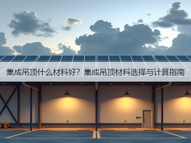 集成吊顶什么材料好?集成吊顶材料选择与计算指南(图1) 集成吊顶什么材料好?集成吊顶材料选择与计算指南(图1)