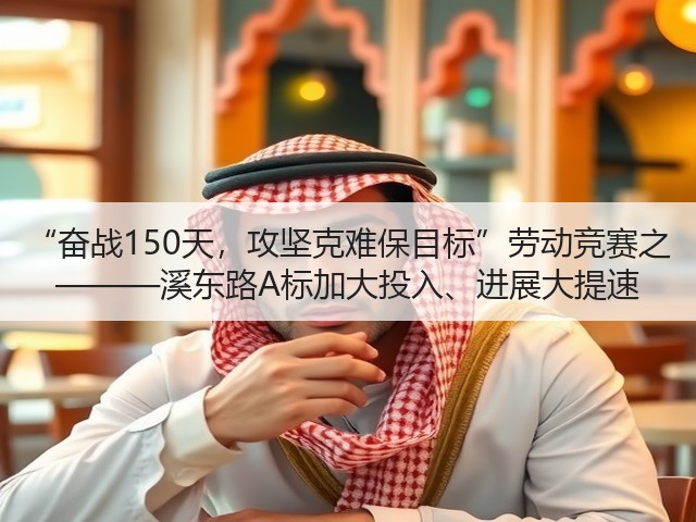 “奋战150天，攻坚克难保目标”劳动竞赛之 ———溪东路A标加大投入、进展大提速(图3)