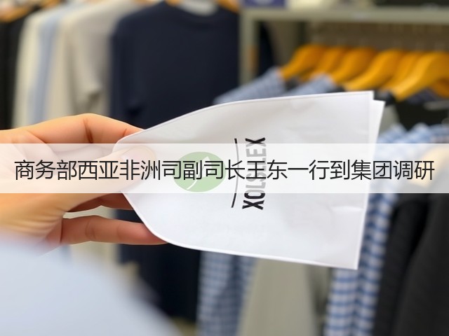 商务部西亚非洲司副司长王东一行到集团调研(图3) 商务部西亚非洲司副司长王东一行到集团调研(图3)