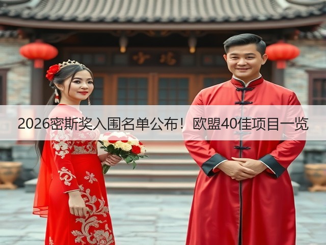 2026密斯奖入围名单公布！欧盟40佳项目一览(图1)