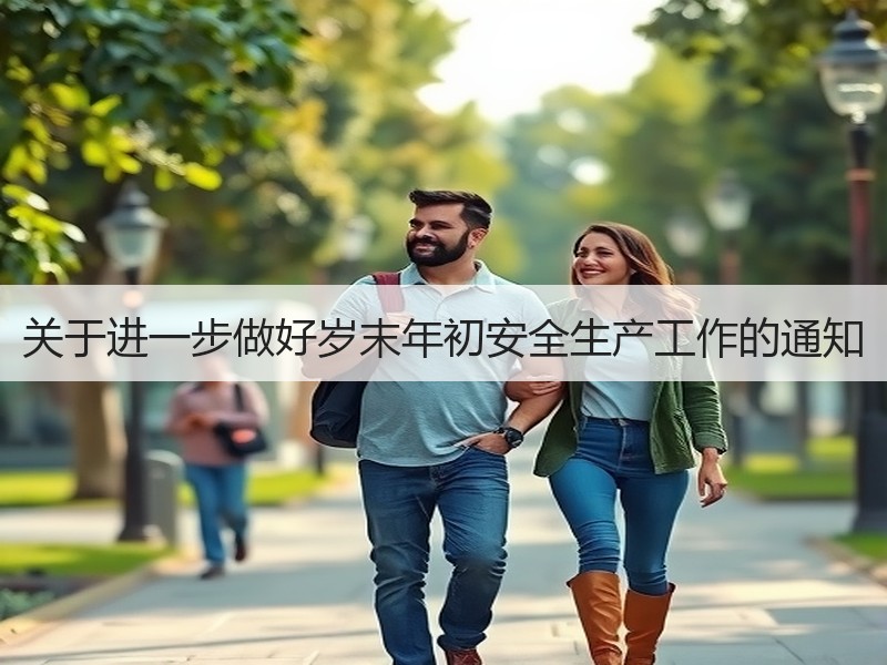 关于进一步做好岁末年初安全生产工作的通知