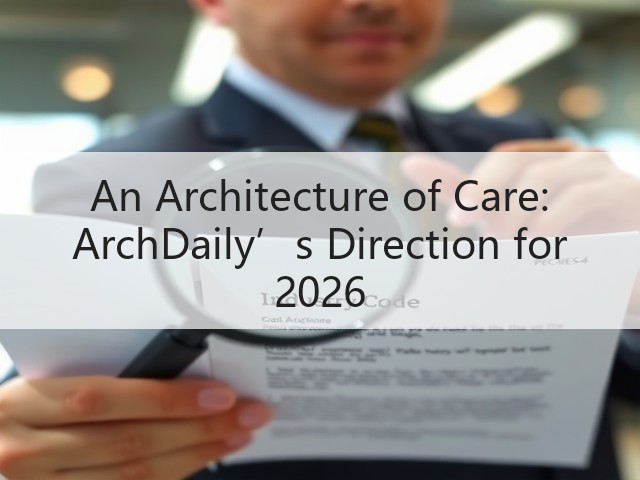 An Architecture of Care: ArchDaily’s Direction for 2026(图3) An Architecture of Care: ArchDaily’s Direction for 2026(图3)