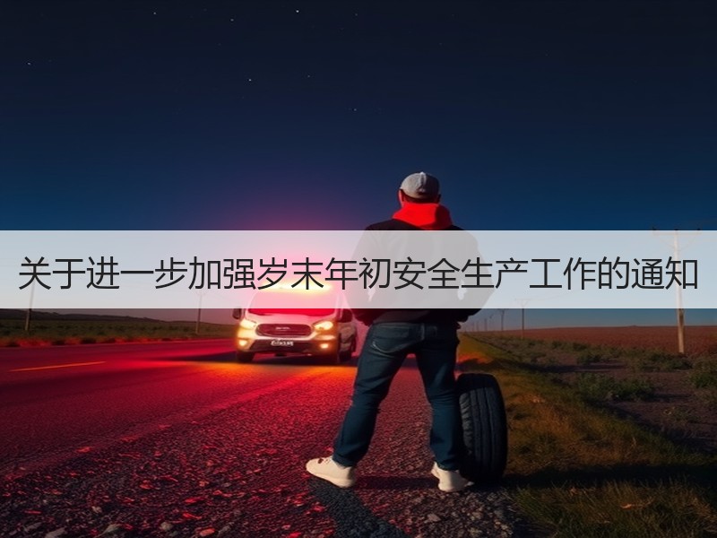关于进一步加强岁末年初安全生产工作的通知 关于进一步加强岁末年初安全生产工作的通知
