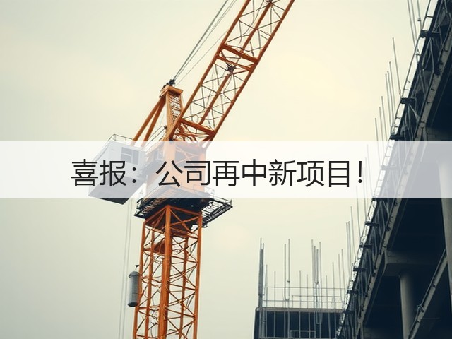 喜报：公司再中新项目！(图1)